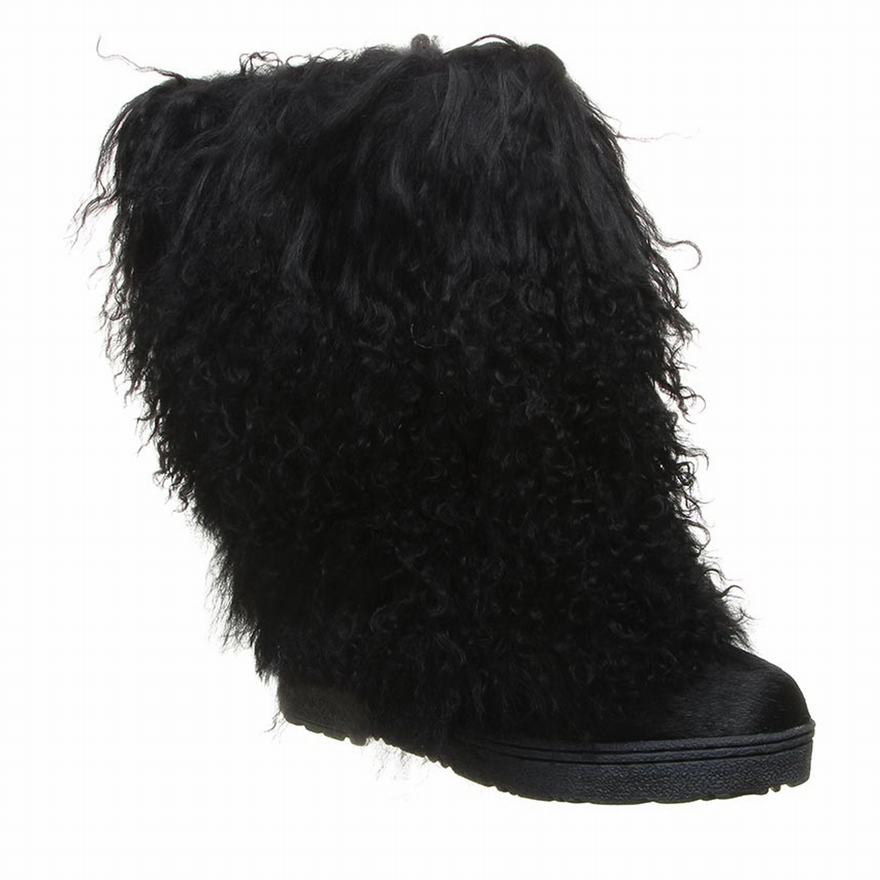 Bearpaw Boetis Winter Boots UK - Women's Boots Black ||YBUGSC-658||